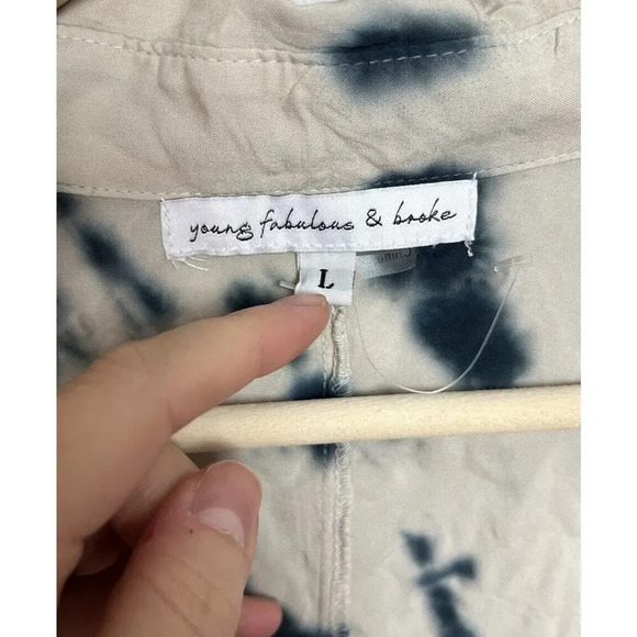 Young Fabulous Broke Raine Tie Dye Wrap Dress Size Large Rayon Women’s - Picture 3 of 7